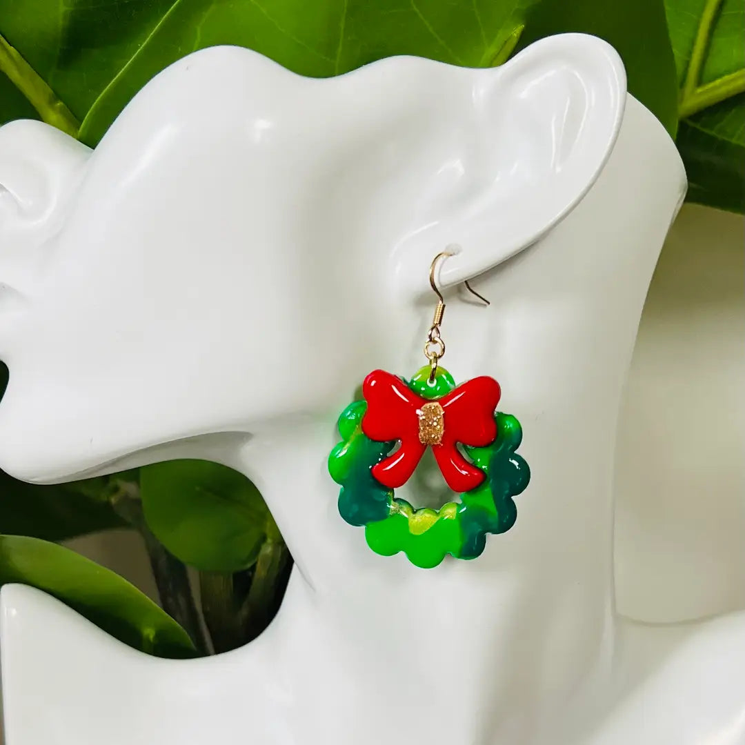 Red Bow Reef Earrings II