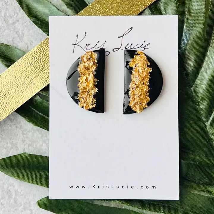 Black & Gold Studs