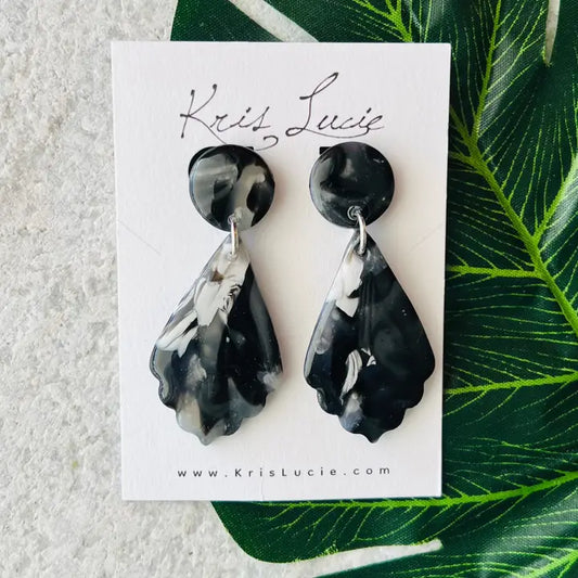 Black Marble Mix Earrings