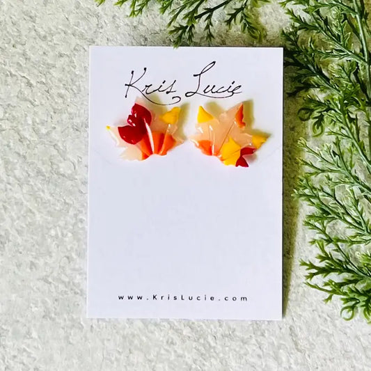 Fall Color Maple Leaf Studs
