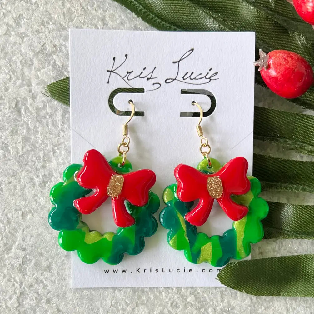 Red Bow Reef Earrings II