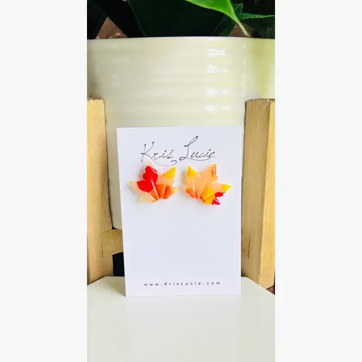 Fall Color Maple Leaf Studs