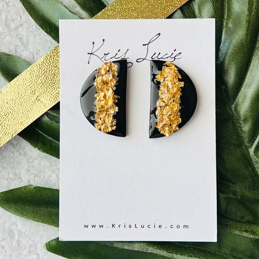Black & Gold Studs
