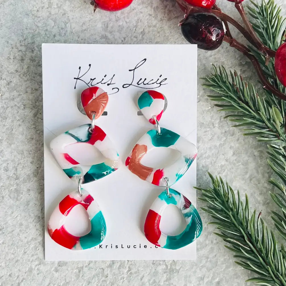 Holiday Mix Dangle Earrings