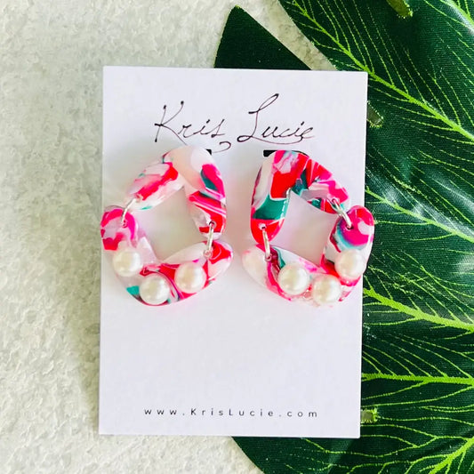 Pearl Heart Earrings