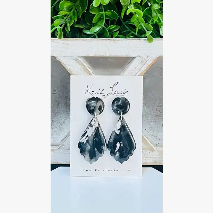 Black Marble Mix Earrings