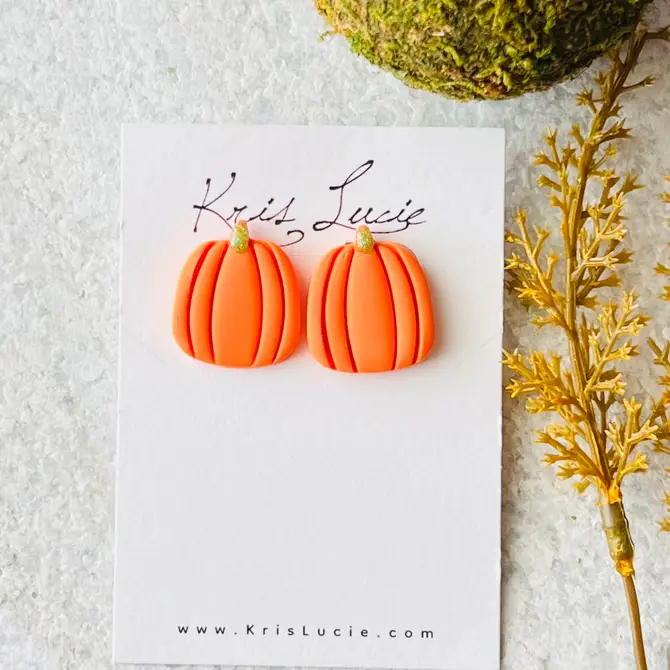 Halloween Pumpkin Studs