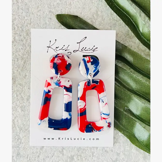 Patriotic Dangle Earrings 