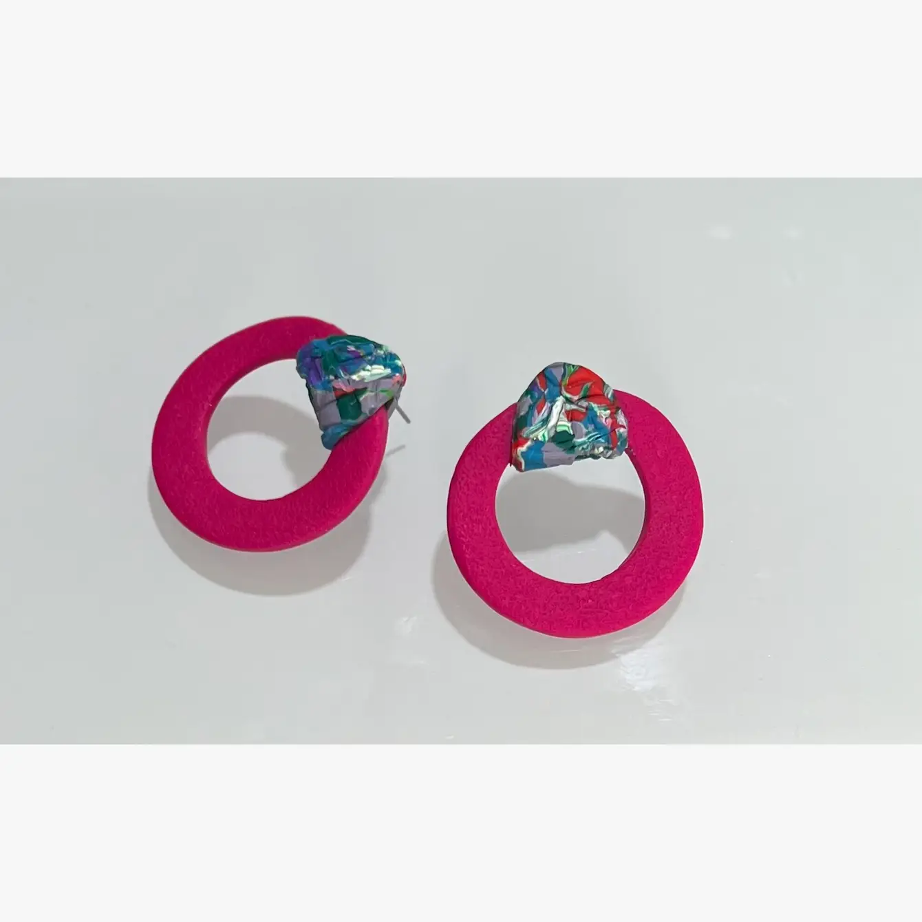 Fuchsia Color Earrings