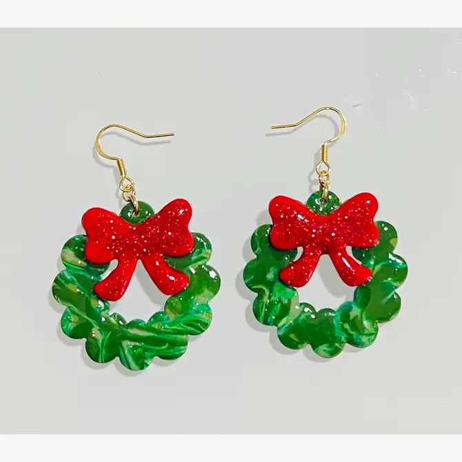 Red Bow Reef Earrings II