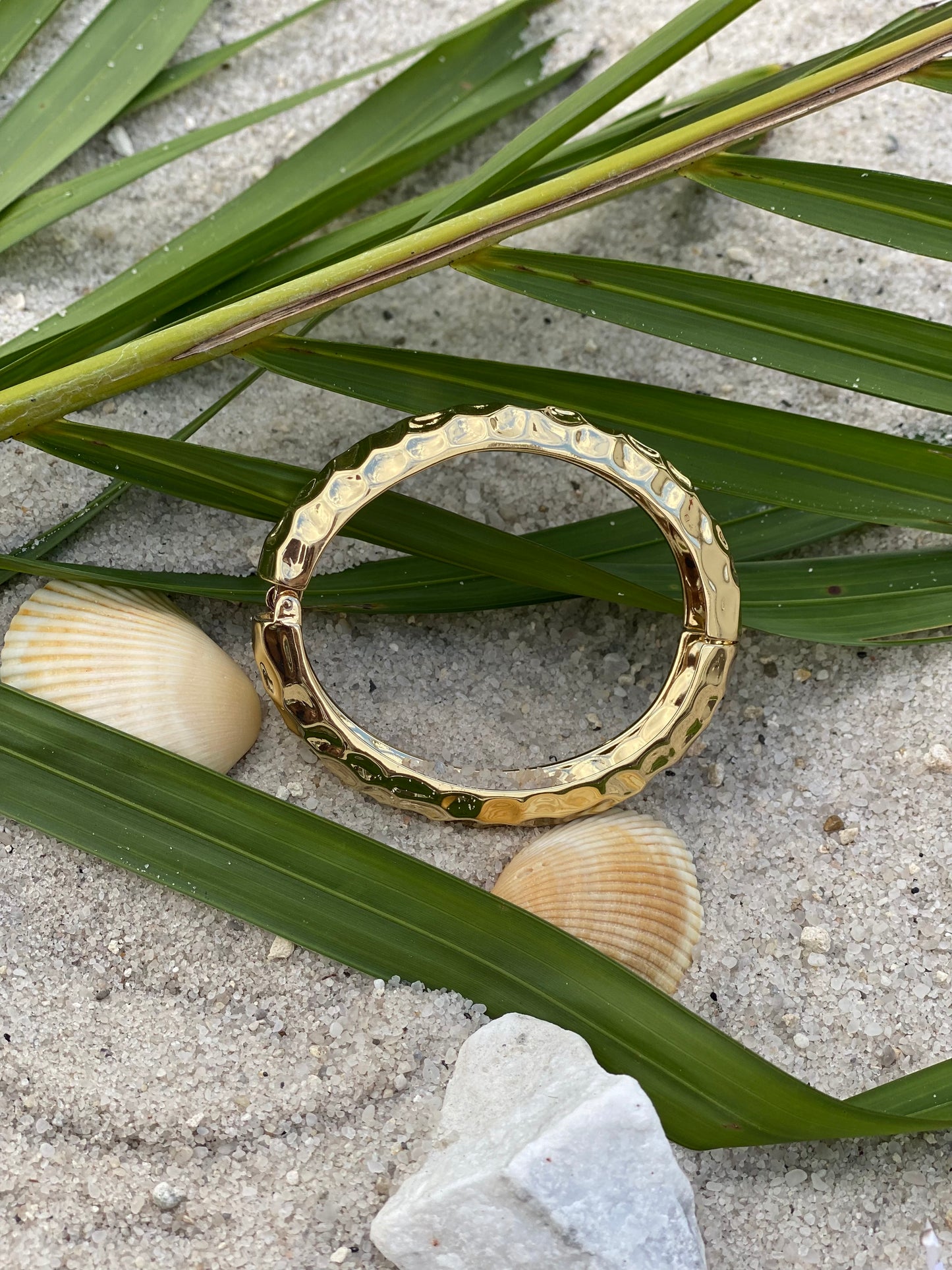 Gold Warped Metallic Bangle